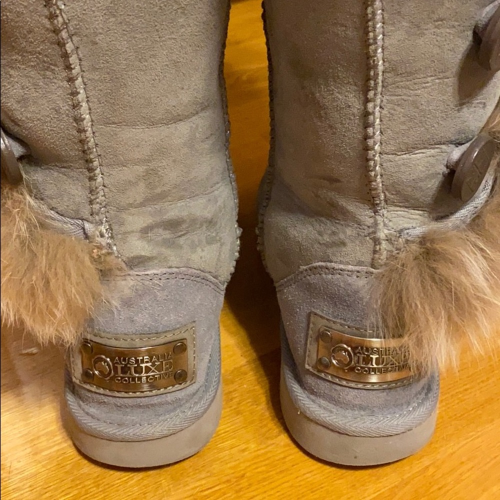 Australia Luxe Nordic Angel gray fur boots - Picture 9 of 11